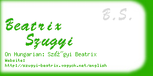 beatrix szugyi business card